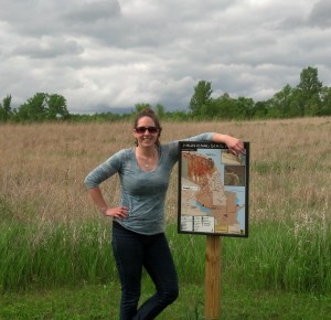 The Author, Sarah, on the trail.